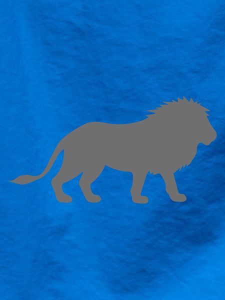Löwen-Silhouette im Grafikkunst-Stil