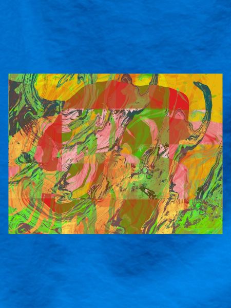 Farbwirbel Neon Abstract