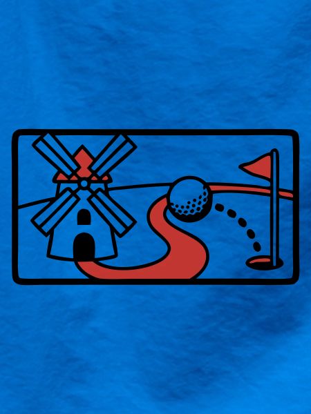 Minigolf Bahn Windmühle Freizeitpark Team