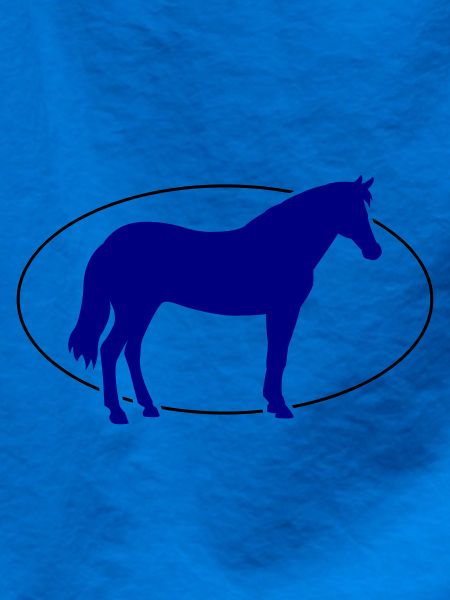 Cobalt Blue Horse Silhouette