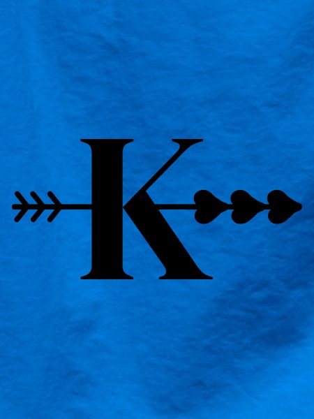 Buchstabe k Pfeil Herz