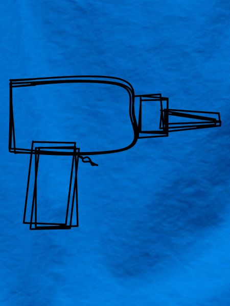 Bohrmaschine handgezeichnet