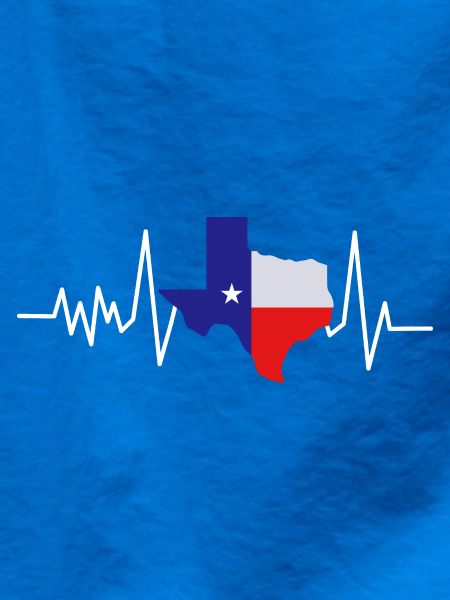 Texas Herzschlag Flagge