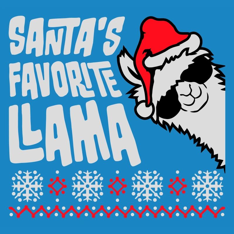 Santa's Favorite Llama Cool Side Sunglasses
