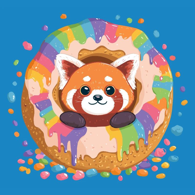 Donut Panda Rainbow