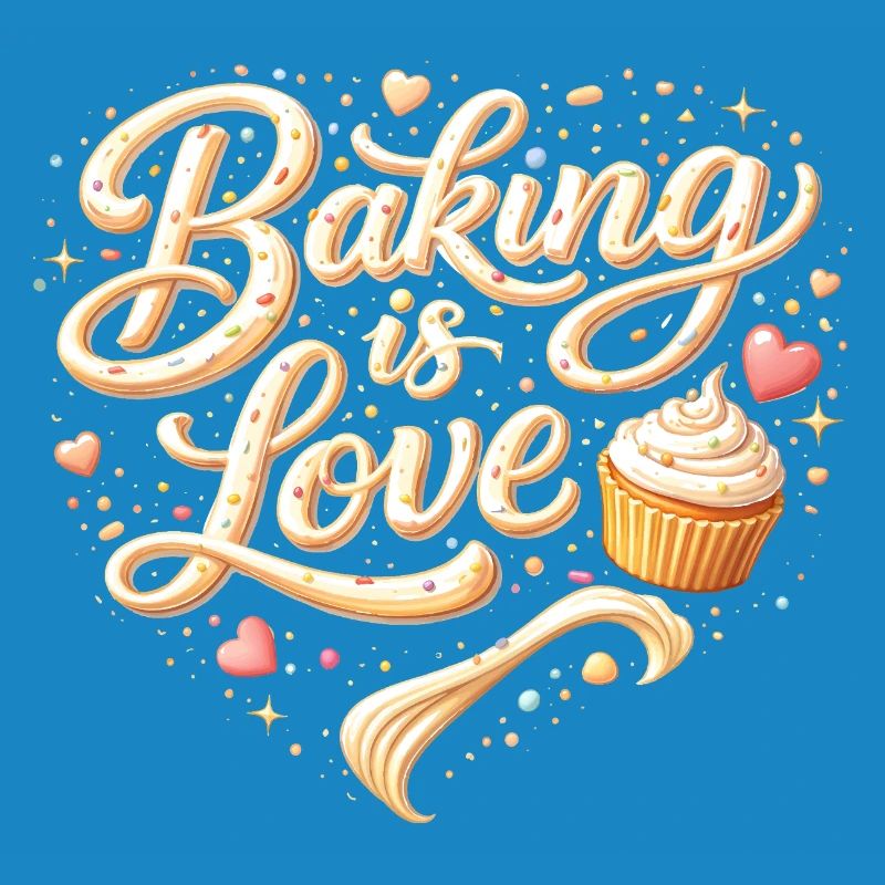 Baking is Love Baking Saying Design