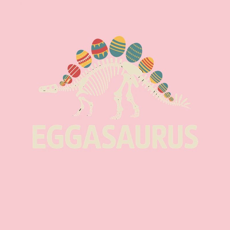 Eggasaurus Dinosaur Skeleton with Easter Eggs