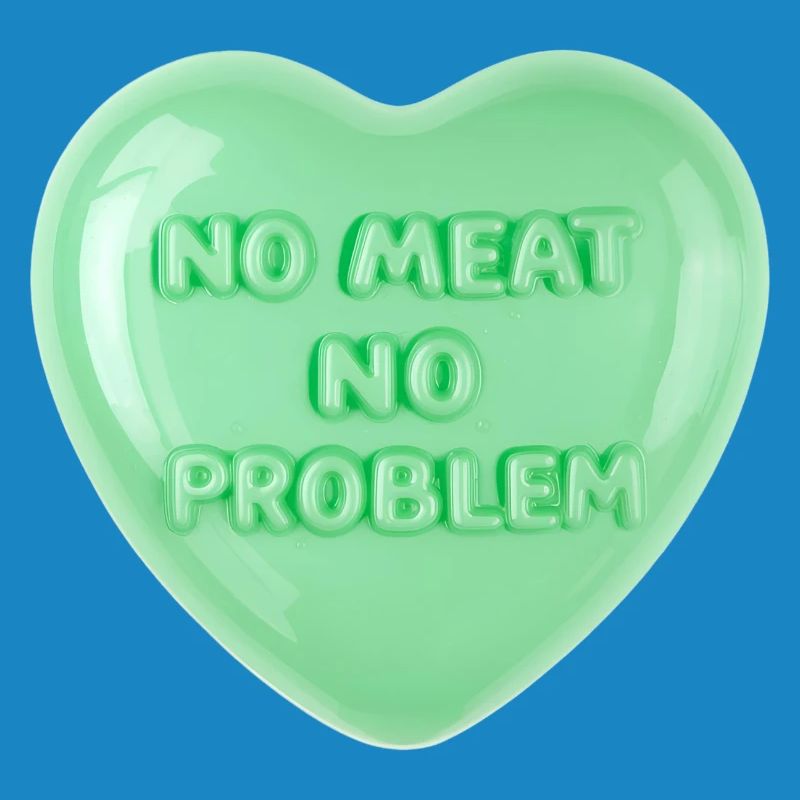 No Meat No Problem Pastel Heart Design
