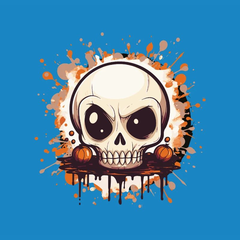 Pumpkin Skull Splash