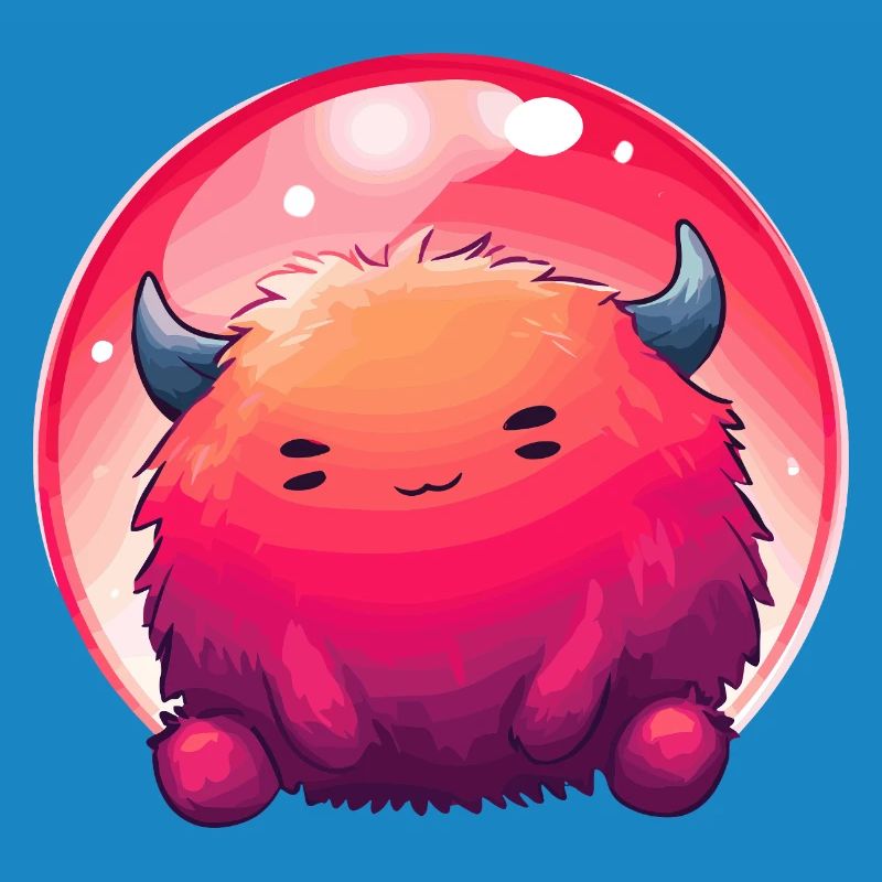 Fluffy Monster Face Gradient