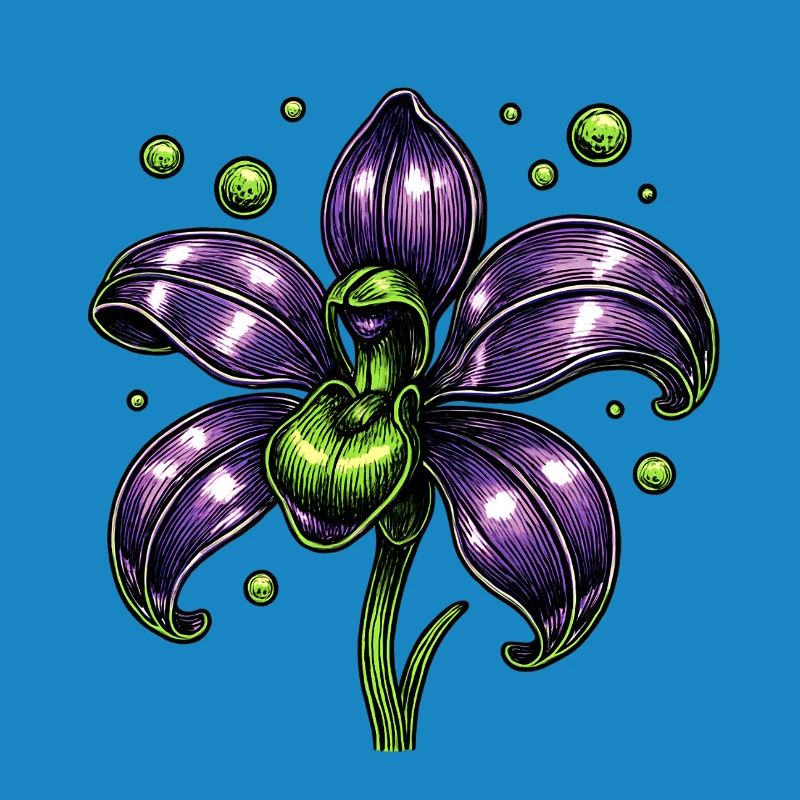 Botanique de la Fleur d’Orchidée Pourpre
