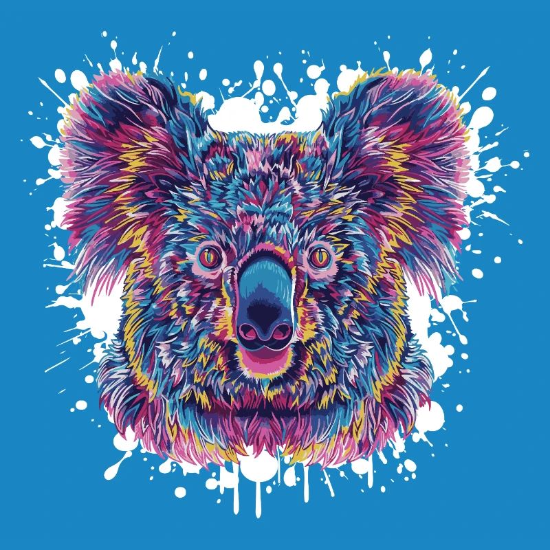 Éclaboussures de couleur Koala