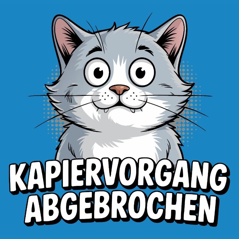 Kapiervorgang abgebrochen – Katze Comic