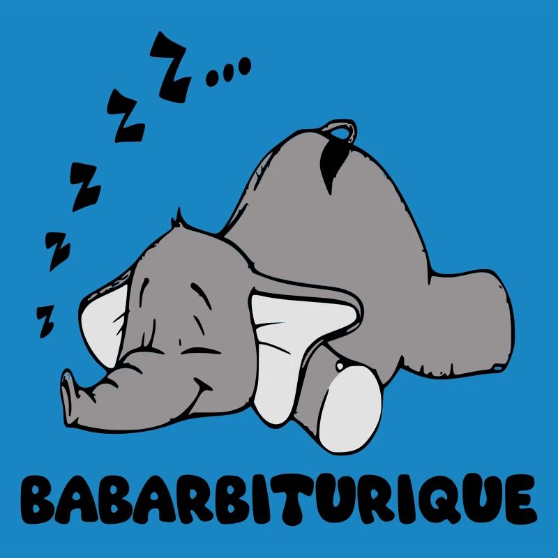 Sleeping Elephant with the title babarbituric