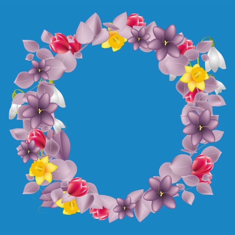 Dusty pink eucalyptus wreath with delicate spring blossoms