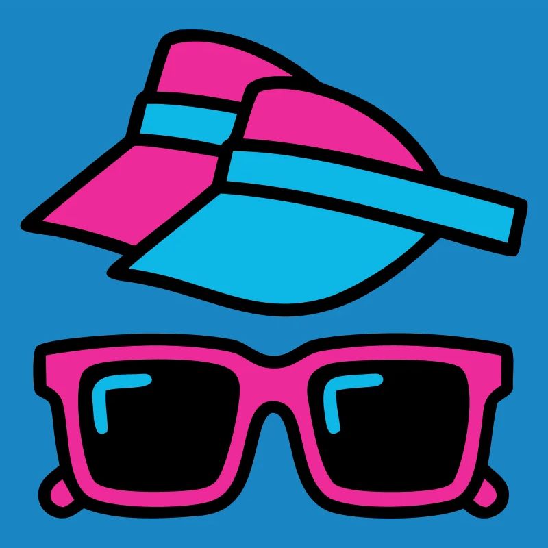 80s Sun Visor Glasses Set