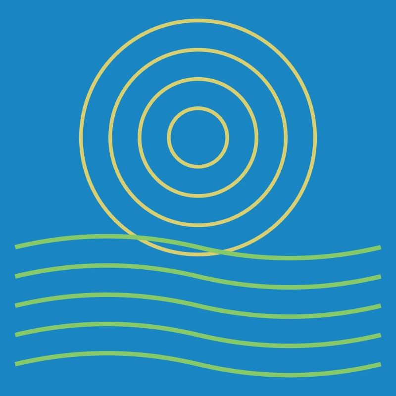 Abstract Sun Icon and Lines