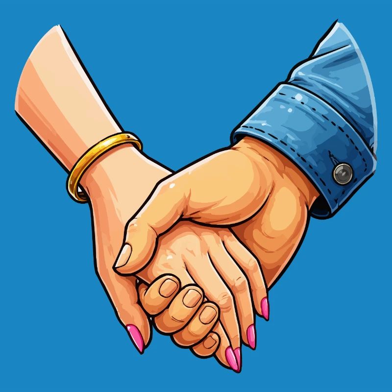 Hands together pair