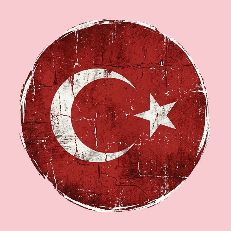 Conception du cercle du drapeau turc
