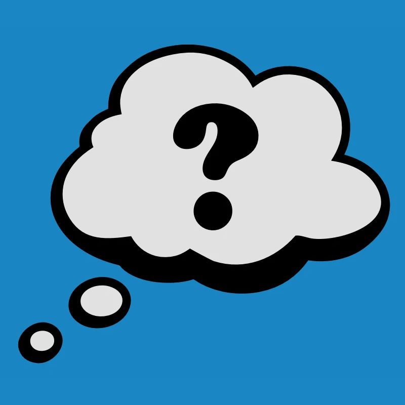 Comic speech bubble question mark