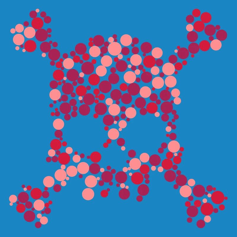 Conception de crâne avec cercles vibrants