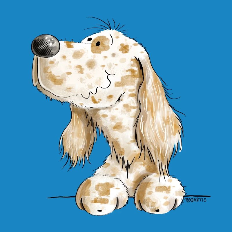 Englischer Setter Kopf I Hunde Comic Geschenk