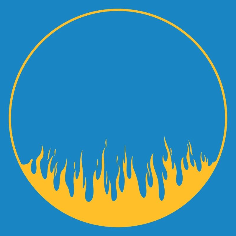 Circle on fire | 1-Color vectorgraphic