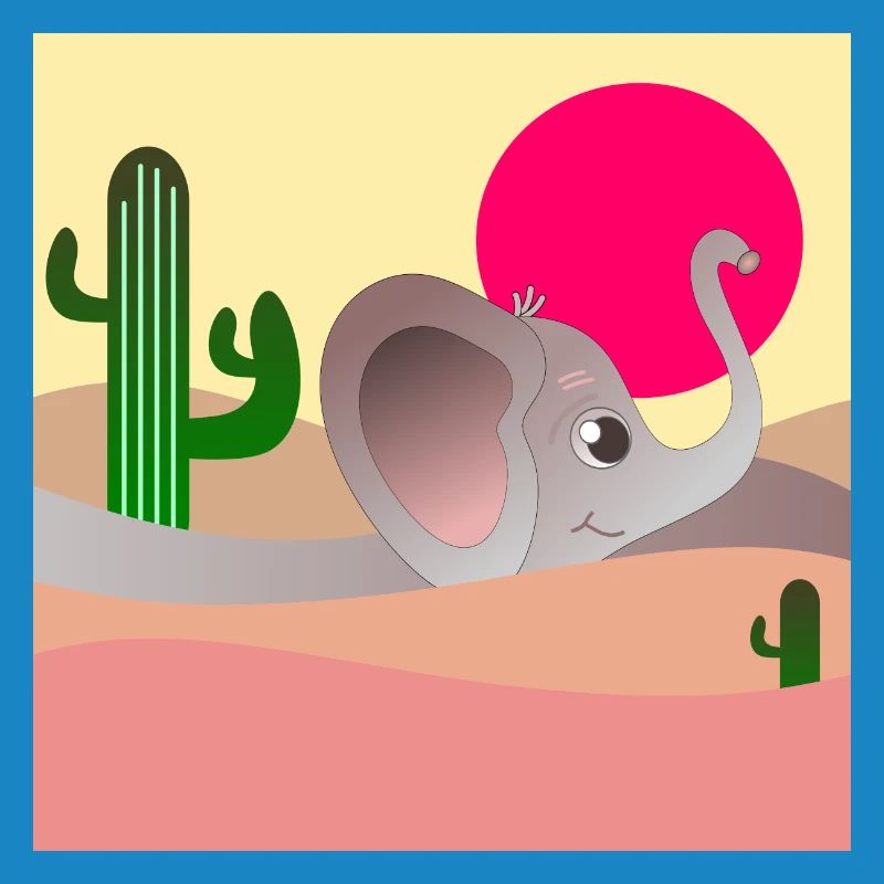 ELEPHANT DESERT LANDSCAPE - CACTI