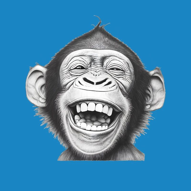 Laughing Monkey Black & White