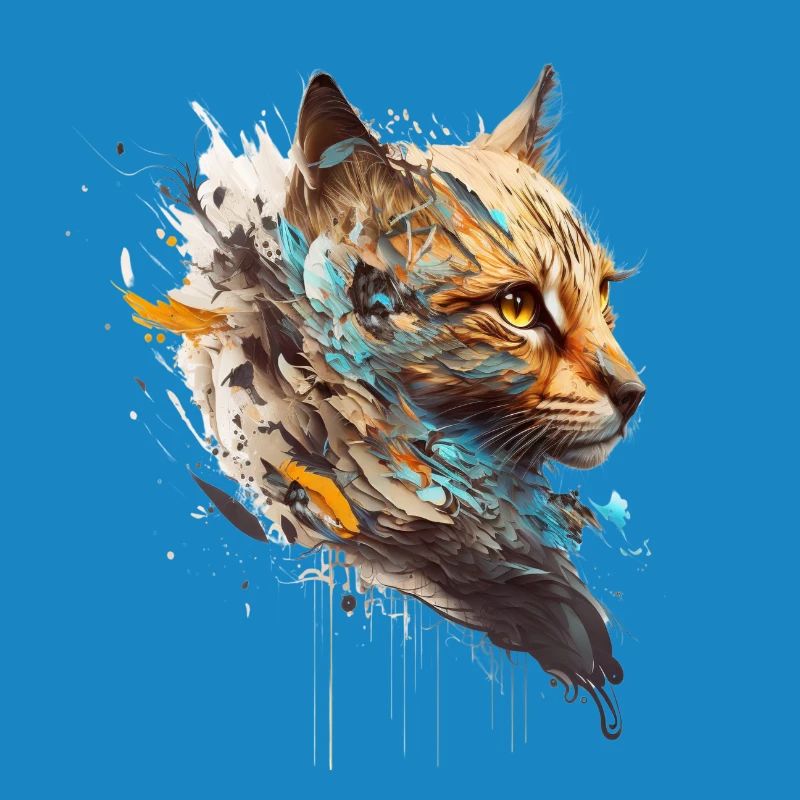 Mignon gros chat dans le profil latéral
