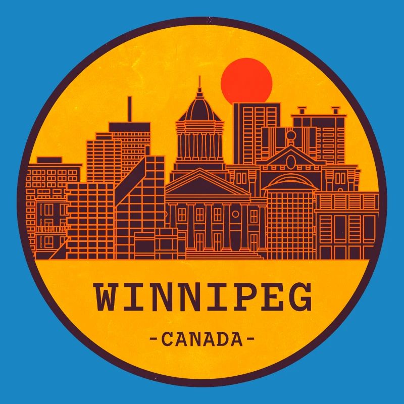 Winnipeg Skyline Circle Emblem
