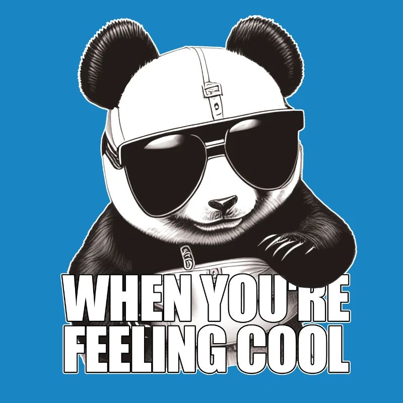 Cool panda feeling good
