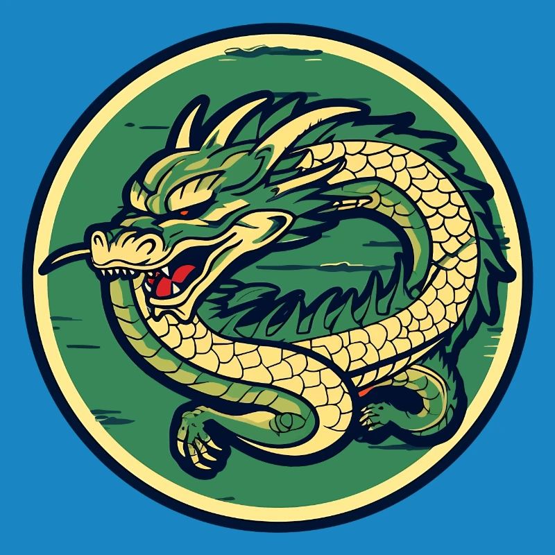 Dragon Crest Circle Patch