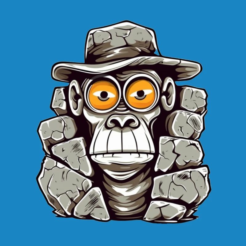 Conception de t-shirt singe de l’âge de pierre