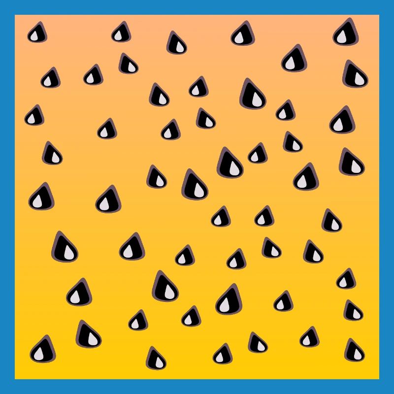 Motif de pastèque jaune LÉGUMES MANGEANT DES GRAINES