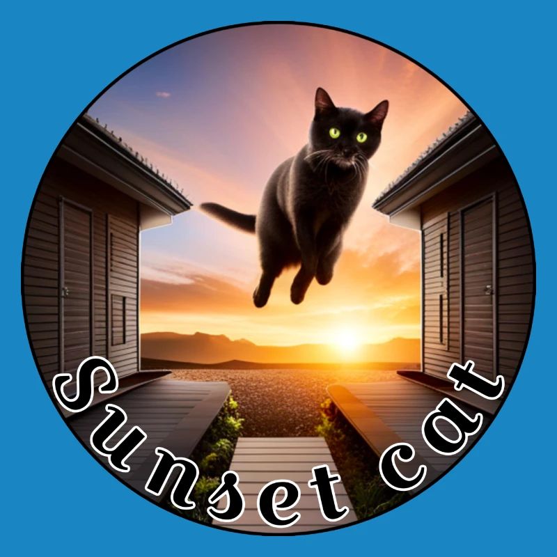 Coucher de soleil chat 2