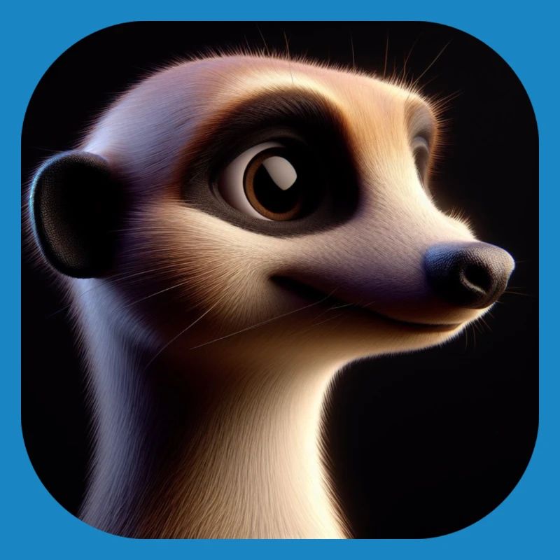 Suricate mignon dans le style d’animation