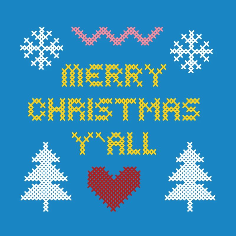 Warm Christmas Pattern in Pixel Art