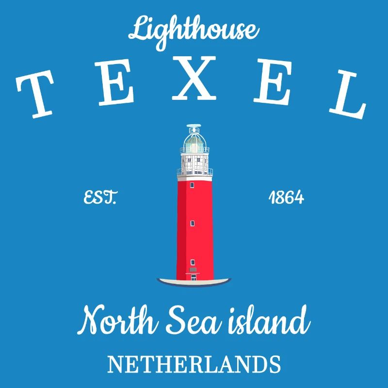 Lighthouse on Texel, Netherlands, hand drawing