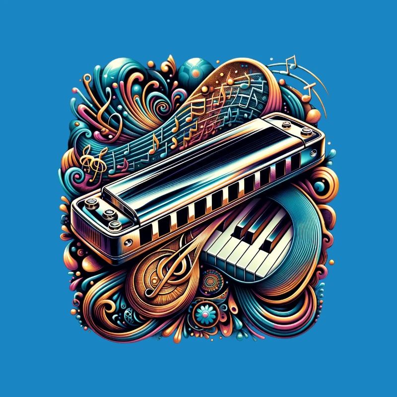 Design abstrait d'harmonica