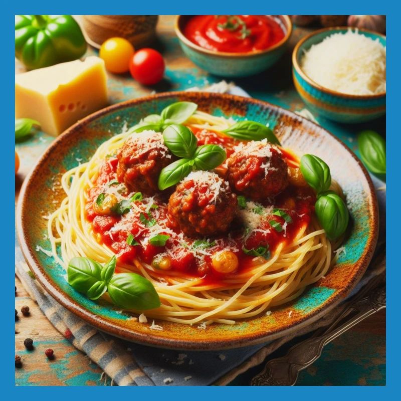 Spaghetti mit Fleisch