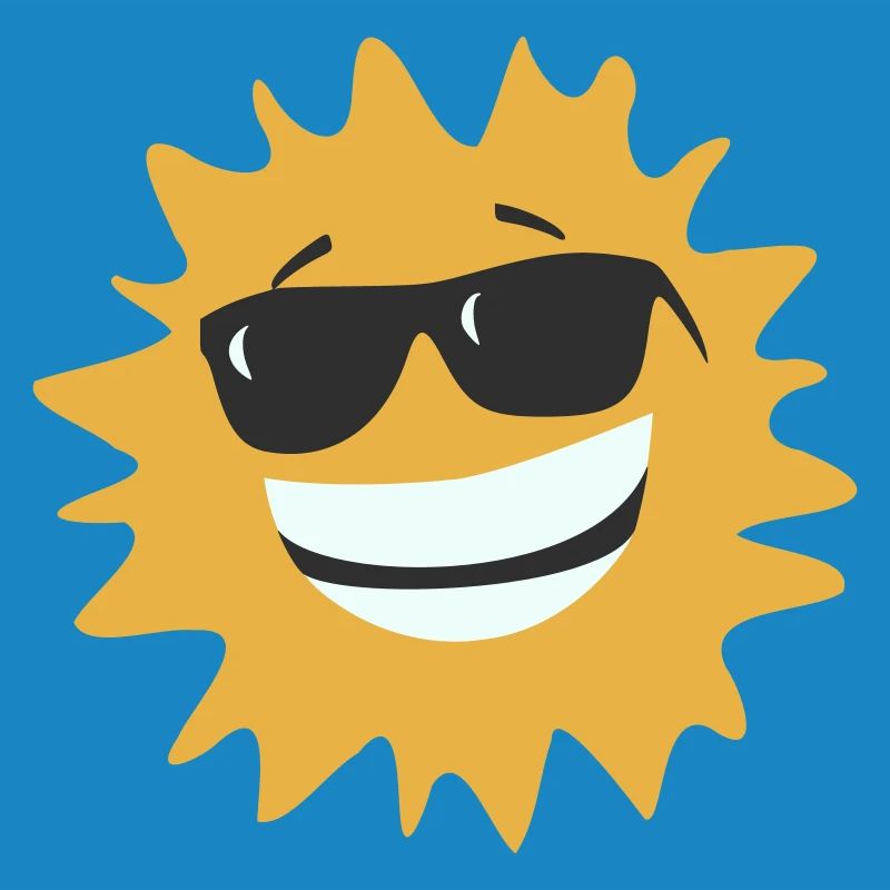 Sunburst lächelt mit Sonnenbrille