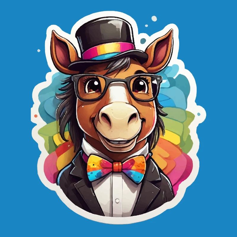 Rainbow Donkey Gentleman
