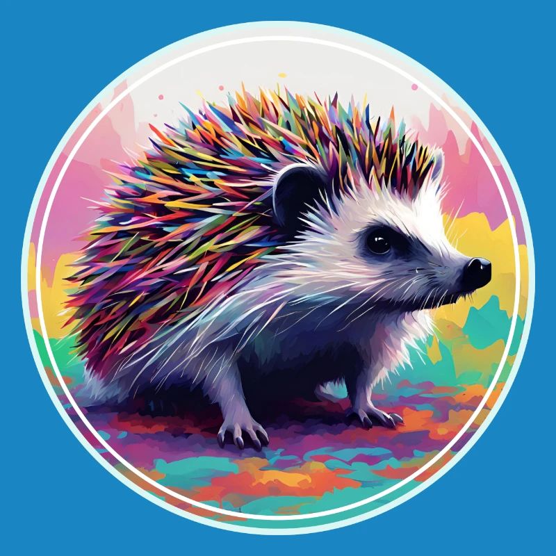 Farbenfrohe digitale Kunst - Igel