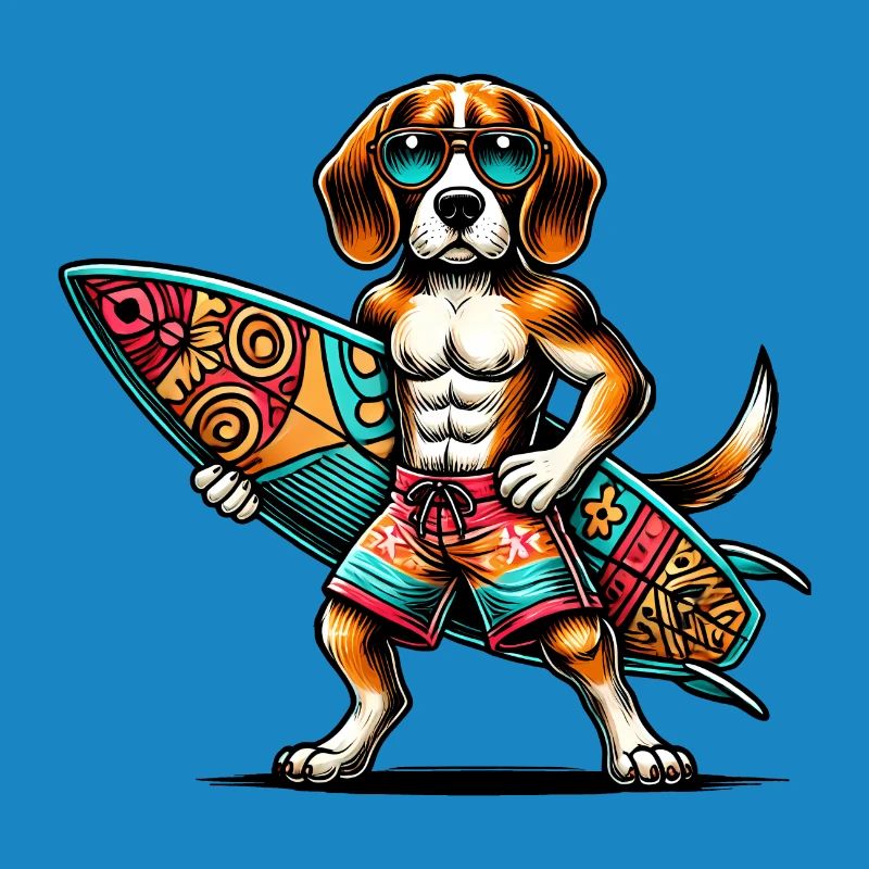 Beagle Surfer