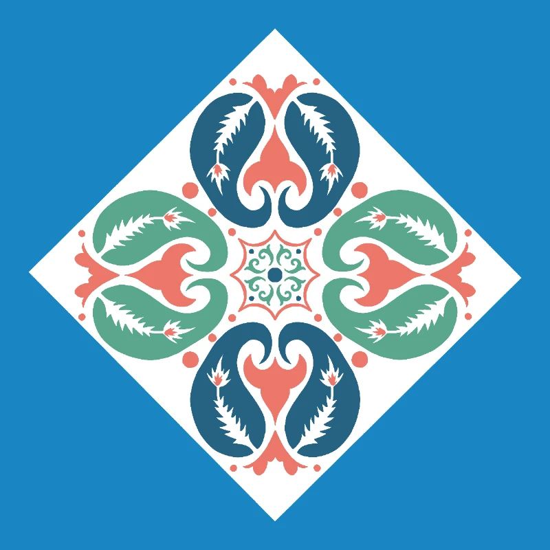 oriental pattern morocco red green blue