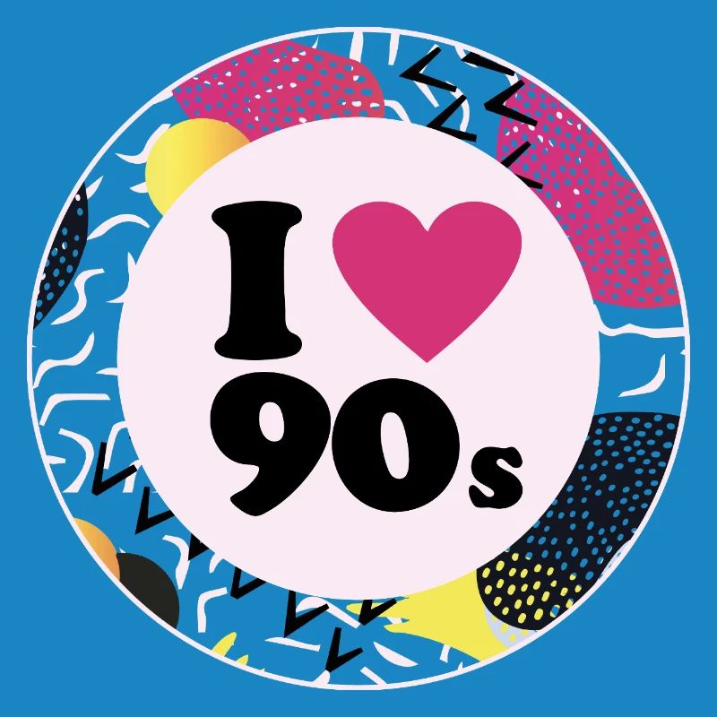 I ♥ 90s – Nostalgisches Retro-Design
