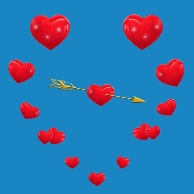 Conception de coeur aimant avec flèche