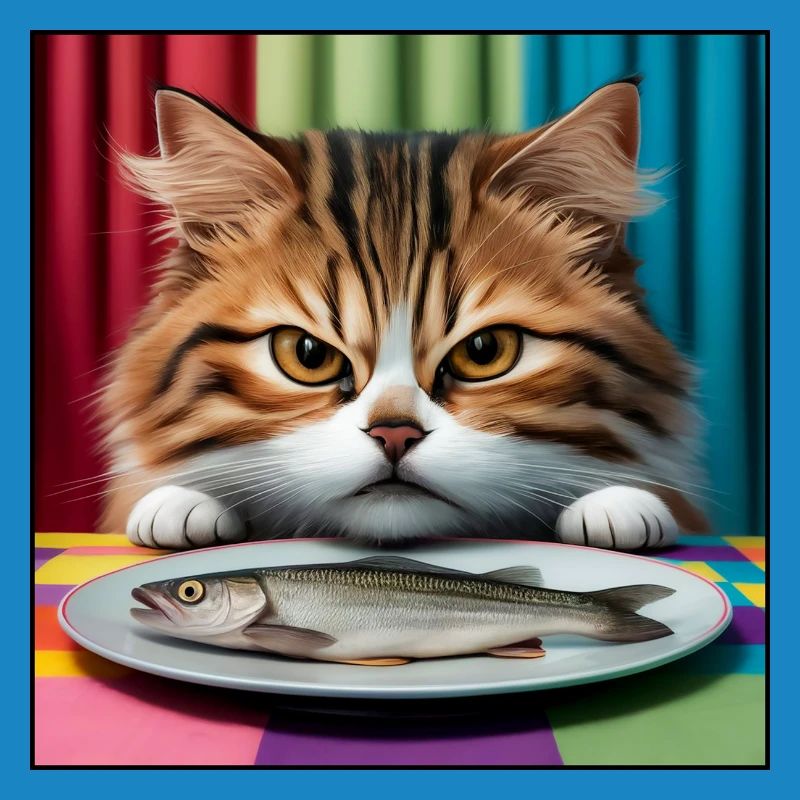 Cat with fish