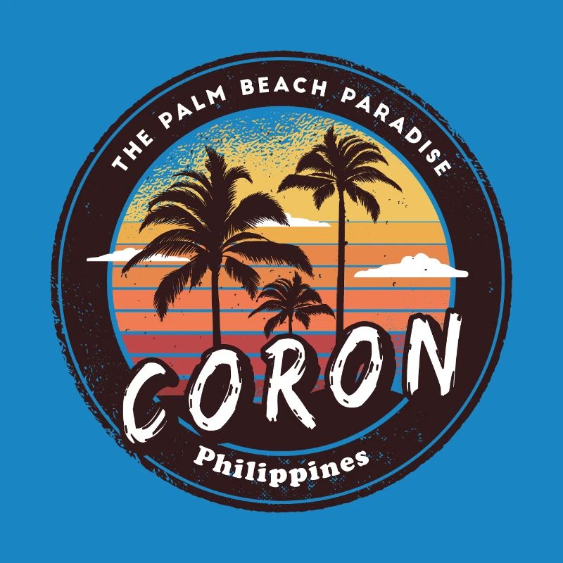 Coron Philippines Beach Palm Trees Design
